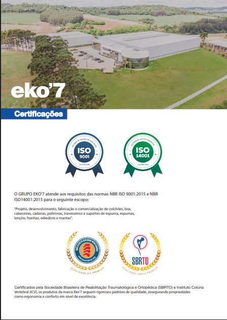 Certificações apresentadas pelo Grupo EKO'7